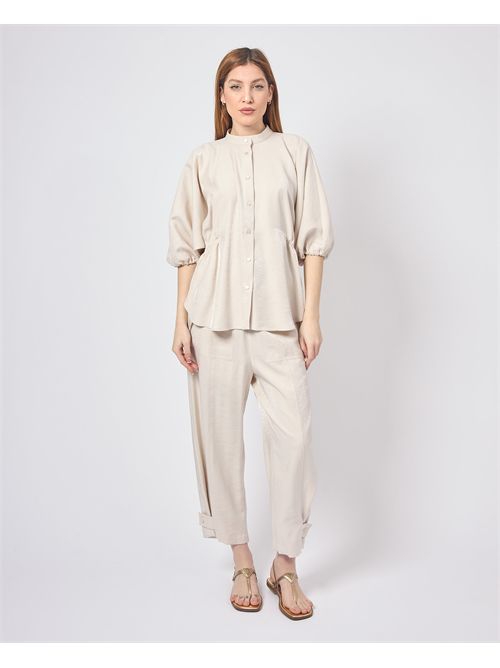 Chemise à volants Manila Grace pour femme MANILA GRACE | C229GUMA332